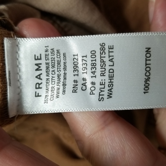 {Frame} Women's Brown Relaxed Fit Utility Pants - Picture 12 of 13